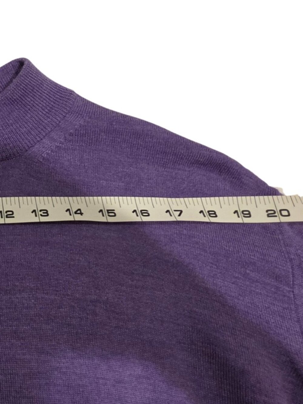 Gran Sasso Italy 100% Virgin Wool L Purple Lavender Sweater Made in Italy - Picture 7 of 7